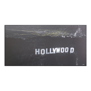 Hollywoodland - Where It All Happens - Original Los Angeles Hollywood Sign Acrylic and Photograph on Canvas by Pete Kasprzak