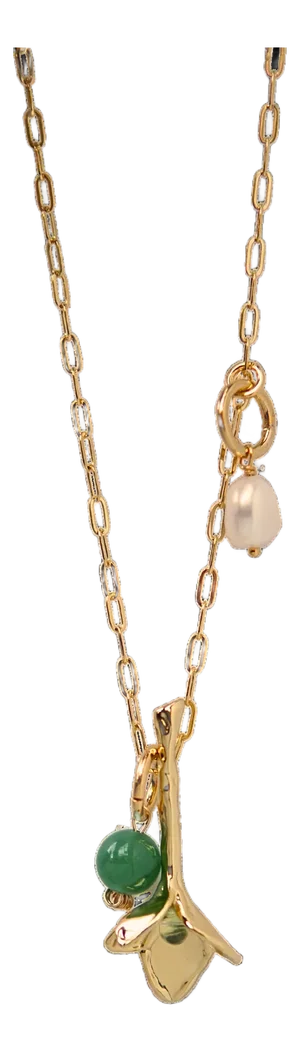 Flora Pendant Necklace- Green