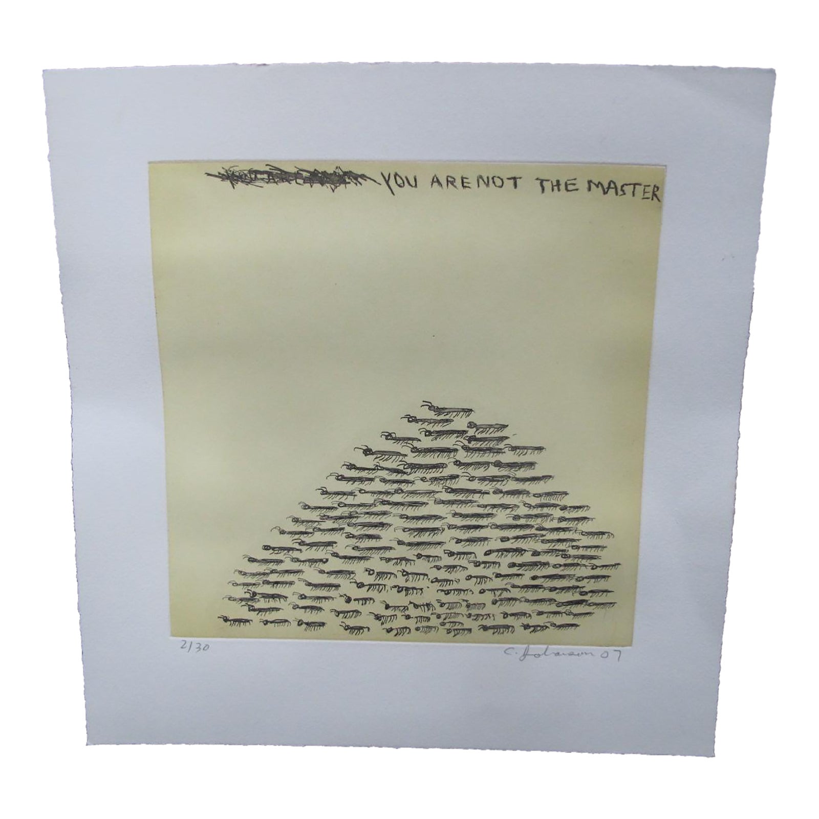 Chris Johanson Signed Limited Aquatint Print Perceptions #2 You Are Not ...
