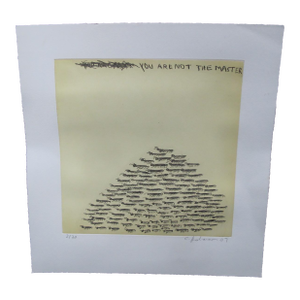 Chris Johanson Signed Limited Aquatint Print Perceptions #2 You Are Not Master