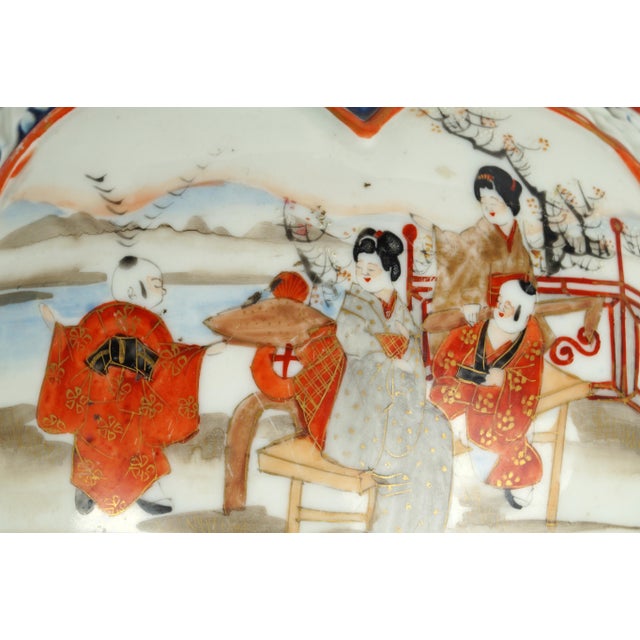 Late 19th Century Japanese 19th C Kutani Hanging Vase Meiji Period For Sale - Image 5 of 13