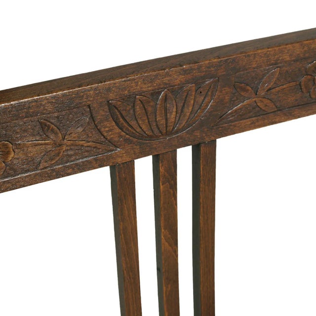 Brown French Art Nouveau Walnut Armchair, 1890s For Sale - Image 8 of 11