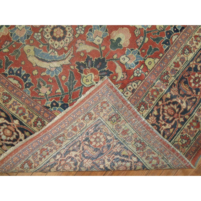 Zabihi Collection Antique Persian Tabriz Rug - 8'3" x 9'5" For Sale - Image 11 of 11