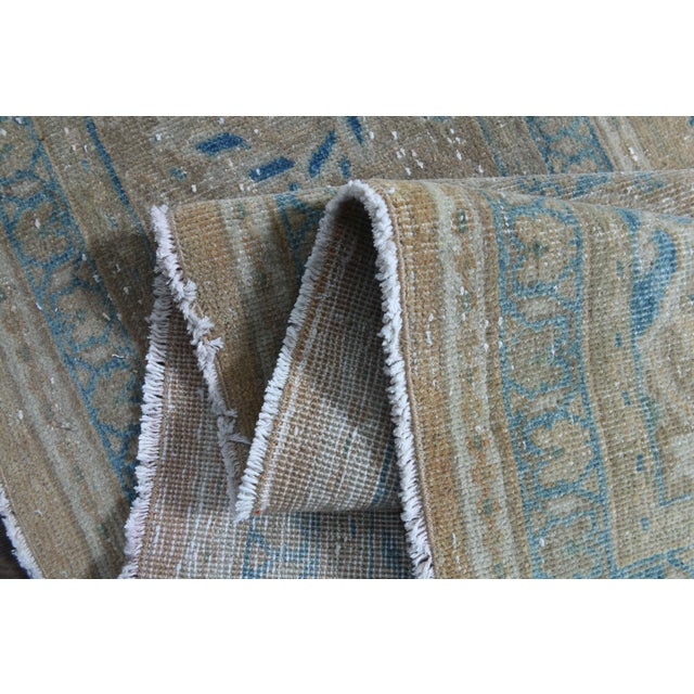 1970s Vintage Persian Handmade Wool Cotton Light Brown Area Rug For Sale - Image 11 of 11