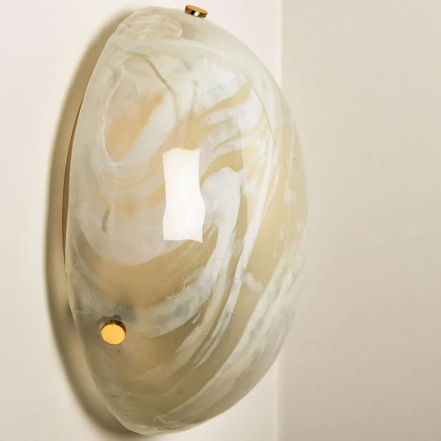 Metal Blown Murano Glass Wall Light or Flush Mount, 1965 For Sale - Image 7 of 10