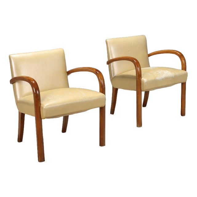 Vintage Armchairs in Beech, 1960s For Sale