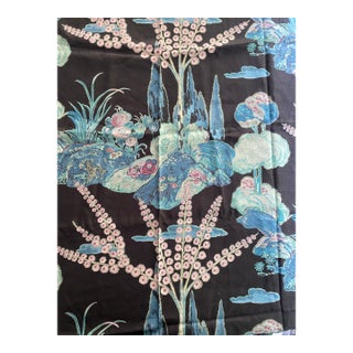 1 Yard of Beacon Hill Moon Blossom Fabric in Midnight For Sale
