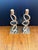 Metal Pair Christofle Vertigo 3 Ring Candlesticks For Sale - Image 7 of 12