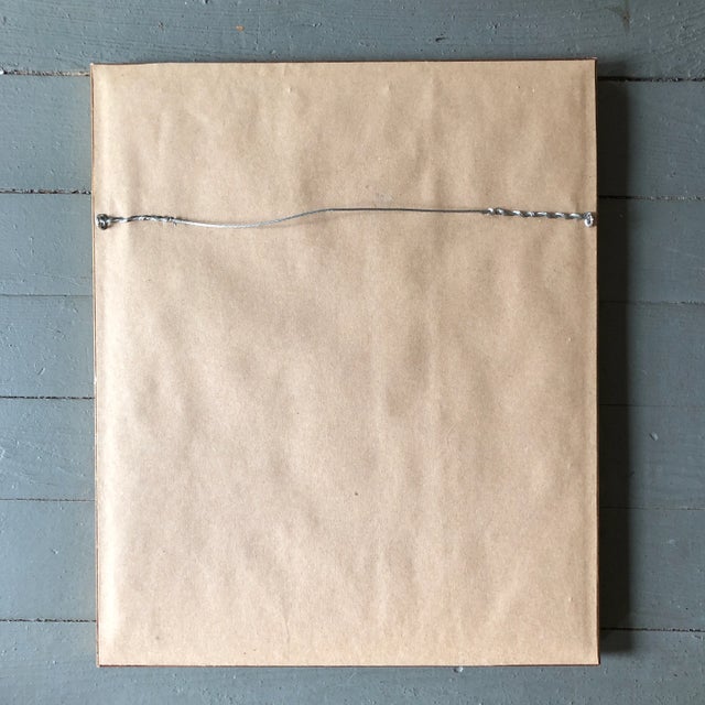 Vintage Original Tabletop Still Life Pastel Drawing Pink Roses With Faux Bamboo Frame For Sale - Image 4 of 5