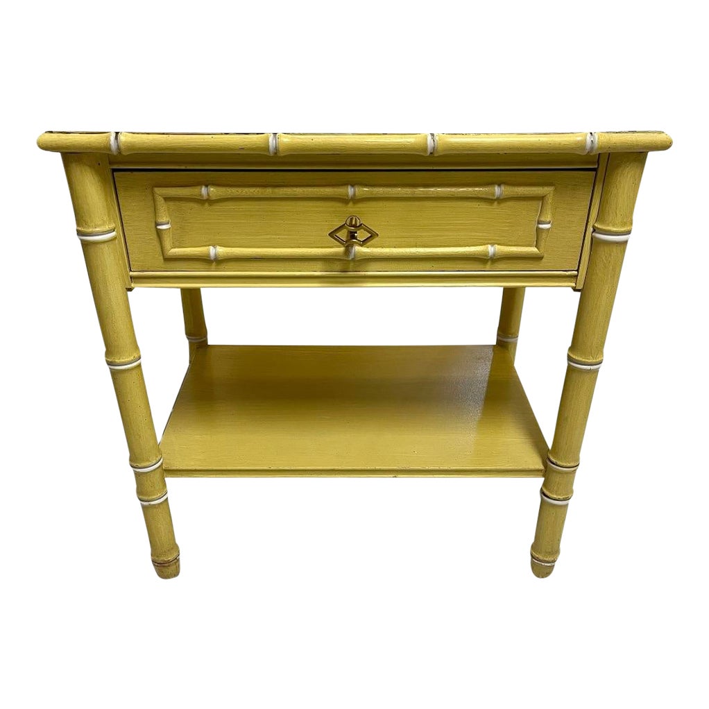 Vintage Thomasville Allegro Faux Bamboo Nightstand Chairish