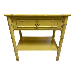 Vintage Thomasville Allegro Faux Bamboo Nightstand For Sale