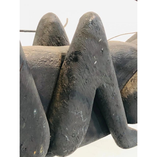 Wood 1920s Charismatic Wood Carved Grasshopper Folk Art Sculpture For Sale - Image 7 of 9