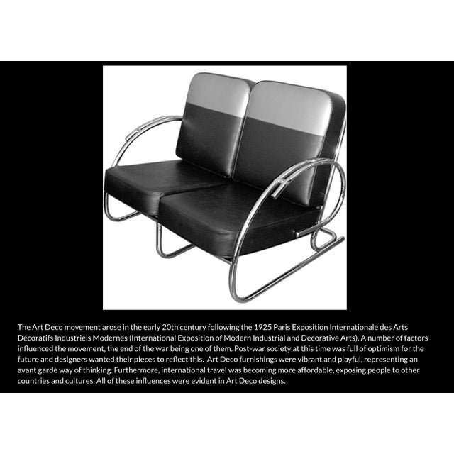 Art Deco 1925 Art Deco Paris Expo Machine Age Modernist Streamline Bench For Sale - Image 3 of 6