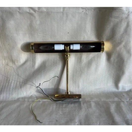 Mid-Century Modern 1990s Besselink & Jones London, Wall Mounted Picture Light, Polished Brass For Sale - Image 3 of 3