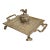 Vintage Ornate Brass Pegasus Inkwell Tray With Glass Ink Insert For Sale