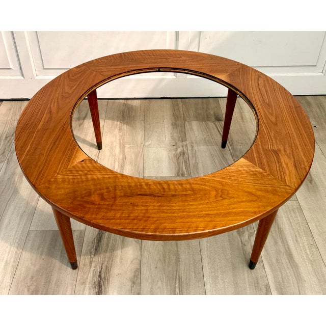 MCM Coffee Table Brass Tray For Sale - Image 11 of 17