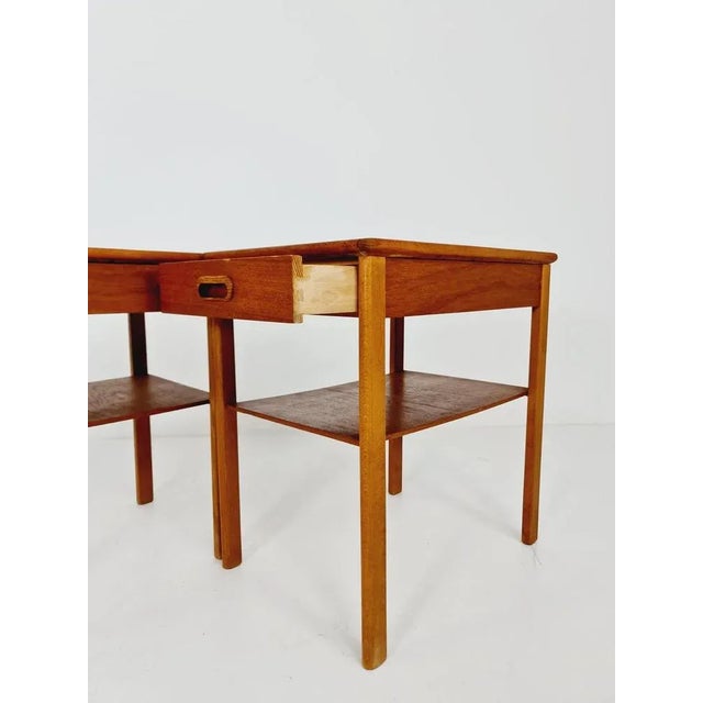 Mid-Century Danish Teak Nightstands, 1960s, Set of 2 For Sale - Image 4 of 11
