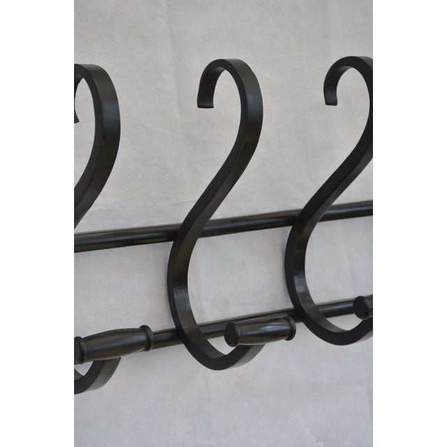 1940s Vintage Ebonised Bentwood Coat Rack Coat Hooks, 1940 For Sale - Image 5 of 15