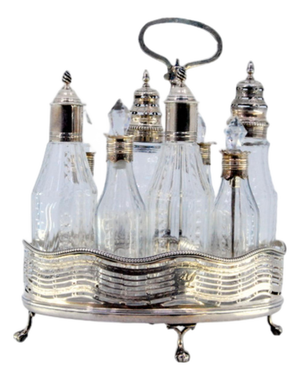 Liqueur Bottle with Silver Structure