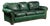 Vintage Leather Rolled-Arm Sofa in Green by Whittemore-Sherrill For Sale