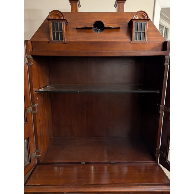 Wood 1990s Maitland-Smith Dollhouse Bar Cabinet For Sale - Image 7 of 7