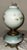 Celadon Antique Victorian Electrified "Gone With the Wind" Hurricane Lamp With Hand-Painted Floral Globe, C. 1895 For Sale - Image 8 of 12