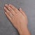 Early 21st Century .925 Sterling Silver 1/4 Cttw Princess-cut Diamond Composite Ring with Beaded Halo (H-I Color, SI1-SI2 Clarity) - Size 7 For Sale - Image 5 of 6