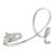 David Elijah Herschler Chrome Freestanding Ribbon Twist Modern Art Sculpture For Sale