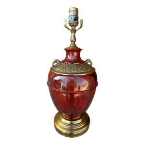 Vintage Mark Thomas Brass Urn Table Lamp