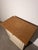 Painted Oak Accent Cabinet with Natural Wood Top For Sale - Image 3 of 6