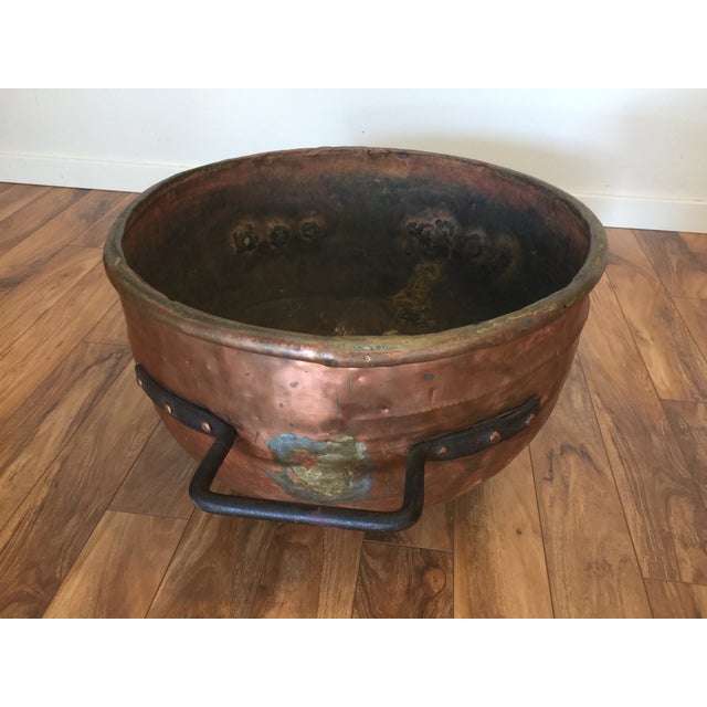 Giant Antique Copper Cauldron Chairish