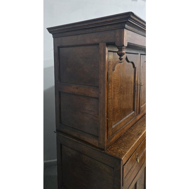 Georgian Oak Court Cupboard For Sale - Image 9 of 18