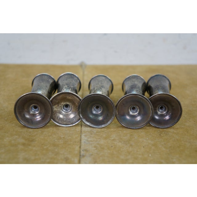 Silver Antique Webster & Co Sterling Silver 925 Cordial Shot Glasses 79g 3.25" - Set of 5 For Sale - Image 8 of 11