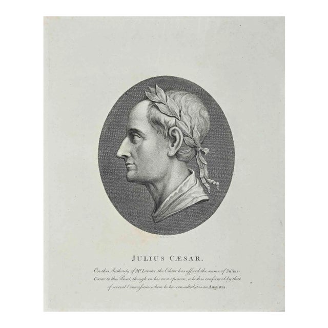 Thomas Holloway, Portrait of Julius Caesar, Etching, 1810 For Sale