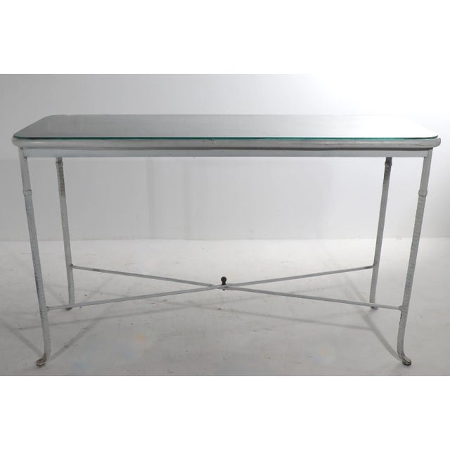 Wrought Iron and Bamboo Console Table For Sale - Image 11 of 13