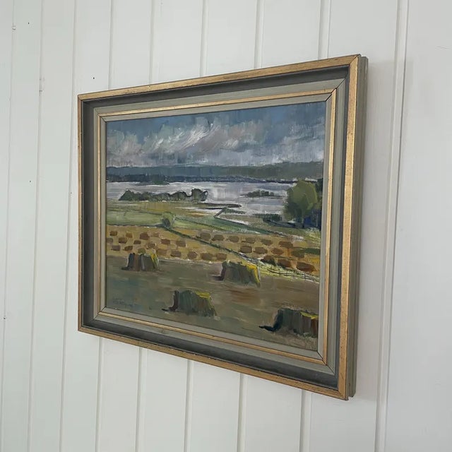1943 Mid Century Swedish Modernist Landscape by David Widholm For Sale - Image 12 of 17