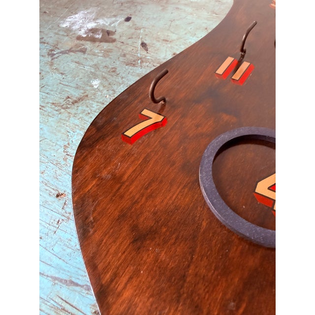 Vintage Wooden Shield Ring-Toss - Hoopla Game for Rec Room Wall For Sale - Image 4 of 10