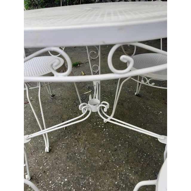 Garden Table and Chairs, Set of 5 For Sale - Image 6 of 8
