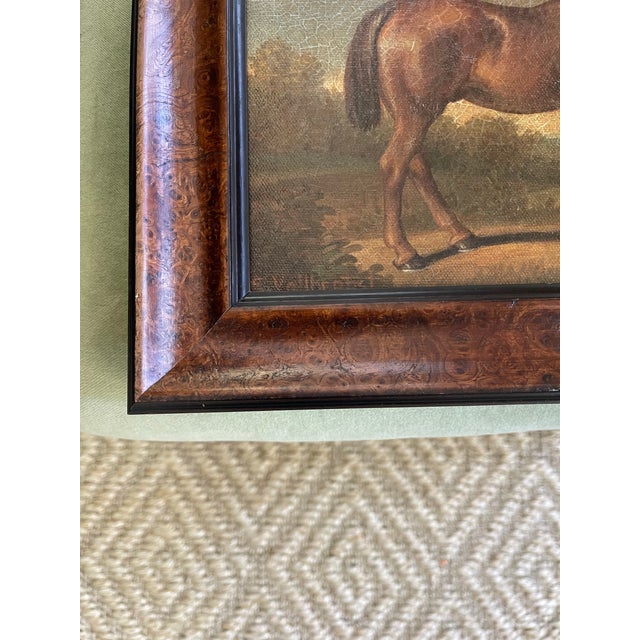 Late 20th Century Equestrian English Traditional Oil Painting For Sale - Image 4 of 4