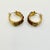 Boho Chic 1980s Vintage Boho Chic Baltic Amber & Gold Tone Hoop Pierced Earrings - A Pair For Sale - Image 3 of 12