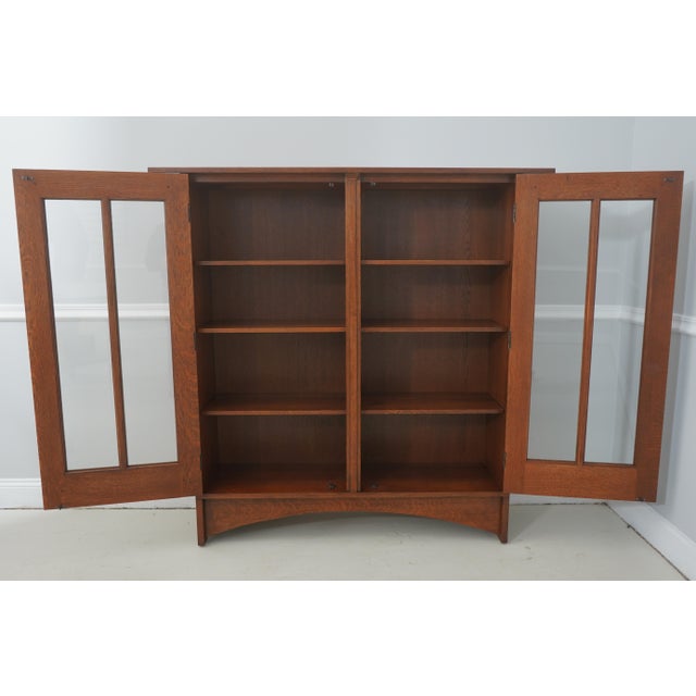 Mission Stickley Harvey Ellis Design Mission Oak Bookcase For Sale - Image 3 of 16