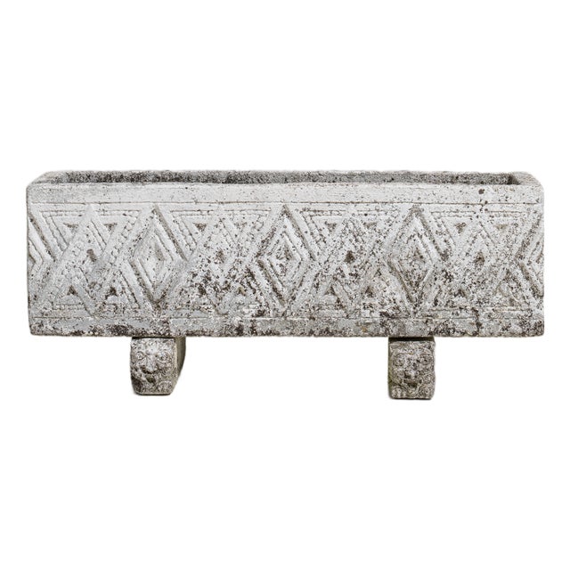 Brutalist Concrete Planter, Antique, France, Circa 1970 For Sale
