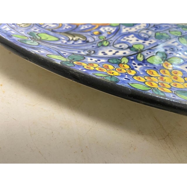 Large 20th Century Ceramic Dish in Yellow and Blue from C.Lombardo, Italy, 1960s For Sale - Image 16 of 18