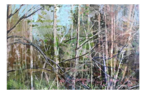 Janis Zingitis, Lake Shore in Spring, 2023, Acrylic on Canvas