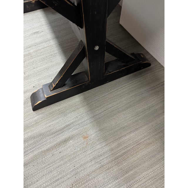 Reclaimed Wood + Concrete Trestle Table/Work Desk For Sale In San Francisco - Image 6 of 12