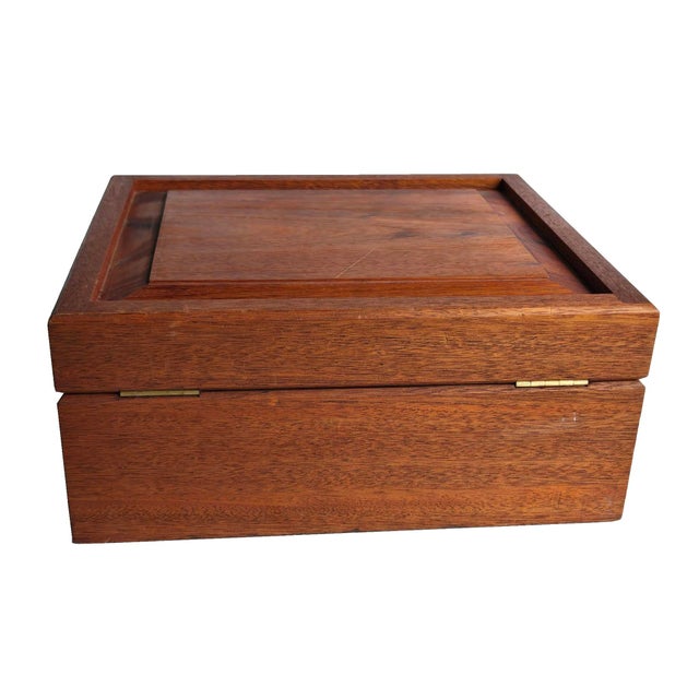 Don Shoemaker Vintage Tropical Hardwood Humidor With Spanish Cedar Lining For Sale - Image 4 of 15
