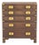 Campaign Style Brass Mounted Chest of Drawers For Sale