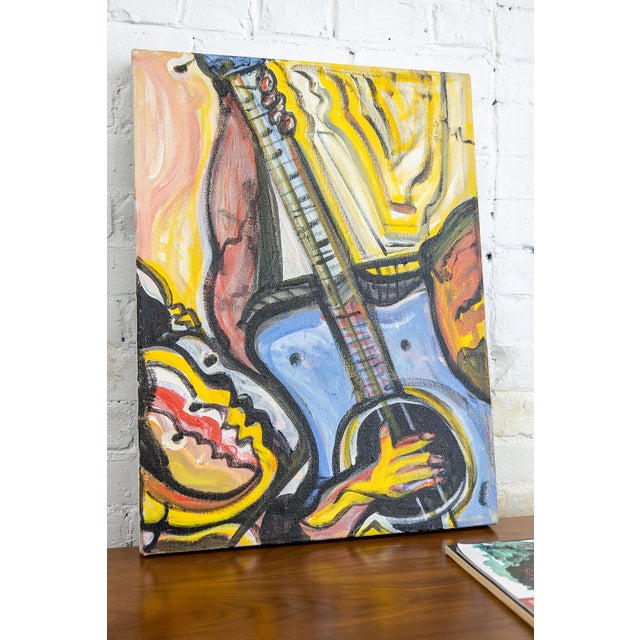 This piece is made by Jabolo a 20th-century New York City "outsider" and street artist known for his vibrant, mixed-media...