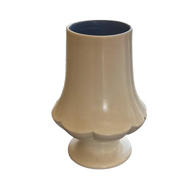 Ceramic 1930s RumRill Pottery Vase With Blue Interior For Sale - Image 7 of 7