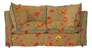Sophie Conran Coco 2 Seater Sofa with Contrast Welt Knife Edge Cushion in Andrew Martin Wildwood Twig